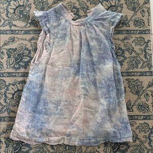 Cloth & Stone ANTHROPOLOGIE blue & Pink Tie Dye Top Size xs small